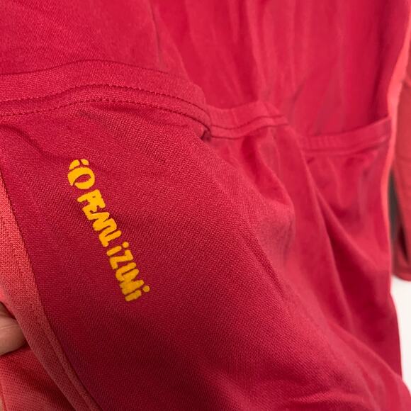 Pearl Izumi Polyester Pink Yellow Floral Embroidered Long Sleeve Y2K Size XL - Picture 2 of 7